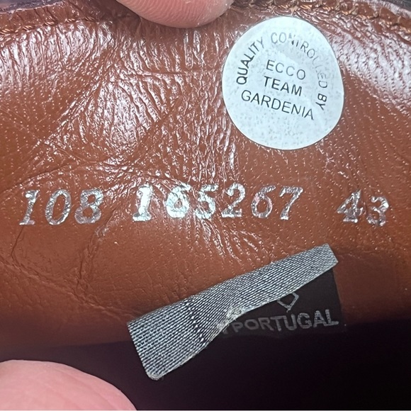 Ecco Maroon Leather Shock Point Lace Up Shoes Dress Shoes Eur 43 US Men’s 9-9.5 - Picture 9 of 10